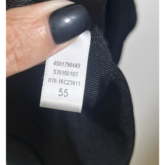 Chicos Travelers Open Front Cardigan Slinky Knit Ruched Size 3/XL Black USA - Picture 9 of 10